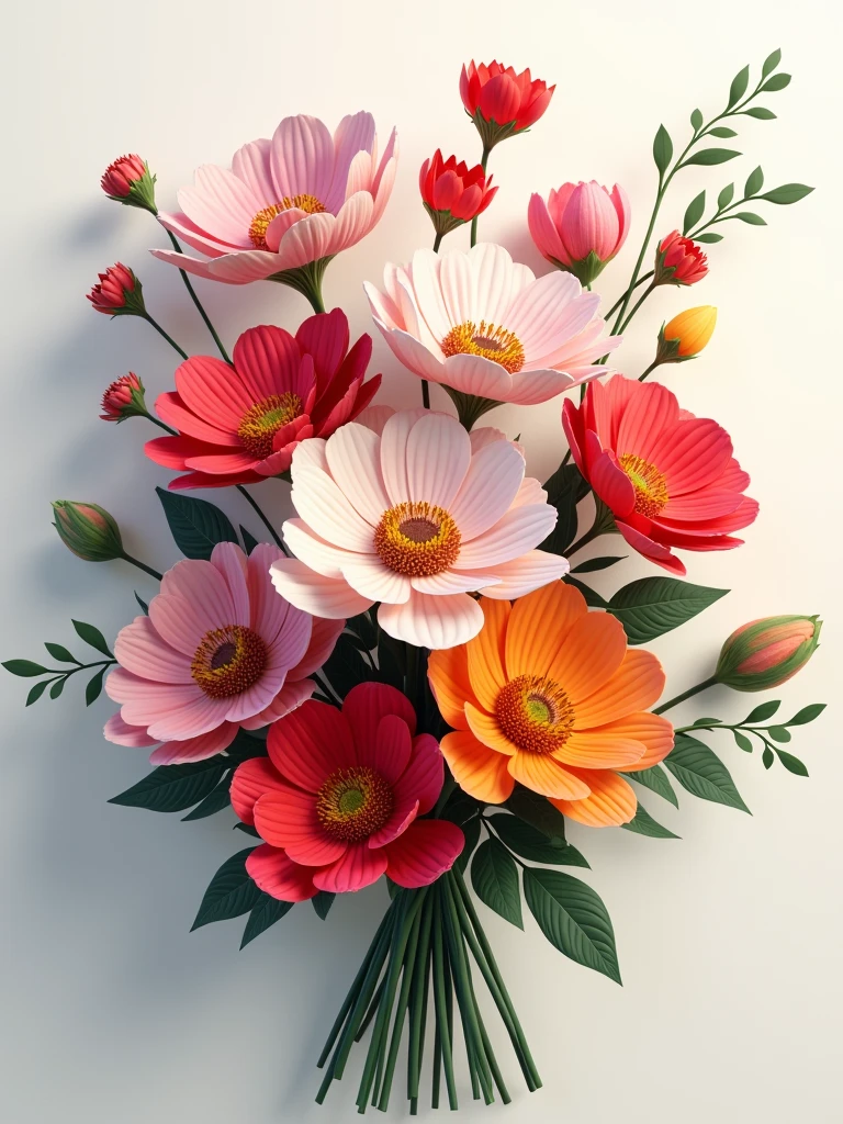 Modern mixed flower bouquet